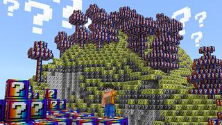 Screenshot of the Minecraft Bedrock Marketplace product Lucky Block Dimension created by Wonder.