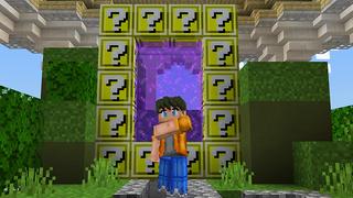 Screenshot of the Minecraft Bedrock Marketplace product Lucky Block Dimension created by Wonder.