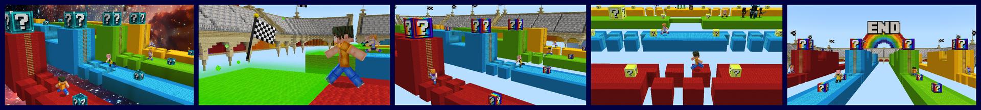 Panorama of the Minecraft Bedrock Marketplace product Lucky Block Race created by Wonder.
