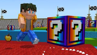 Screenshot of the Minecraft Bedrock Marketplace product Lucky Block Race created by Wonder.