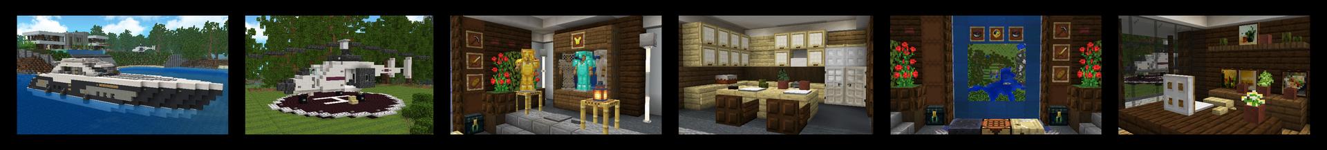 Panorama of the Minecraft Bedrock Marketplace product Modern House created by Wonder.