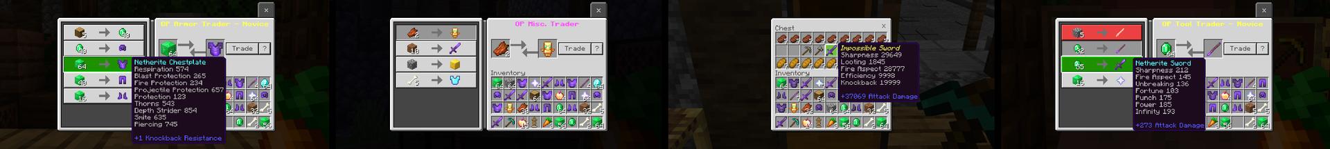 Panorama of the Minecraft Bedrock Marketplace product OP Traders created by Wonder.