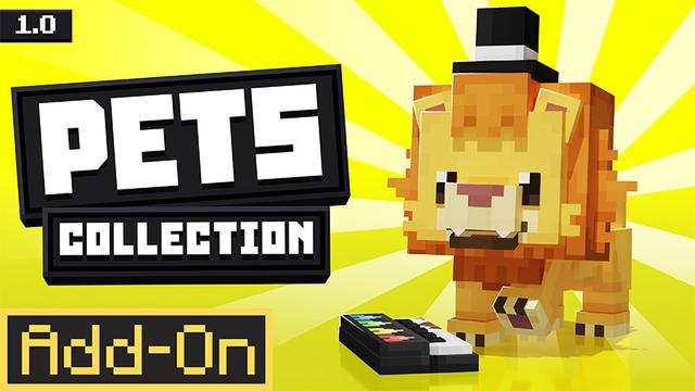 Thumbnail of the Minecraft Bedrock Marketplace product Add-On Coleção de Animais de Estimação created by Wonder.