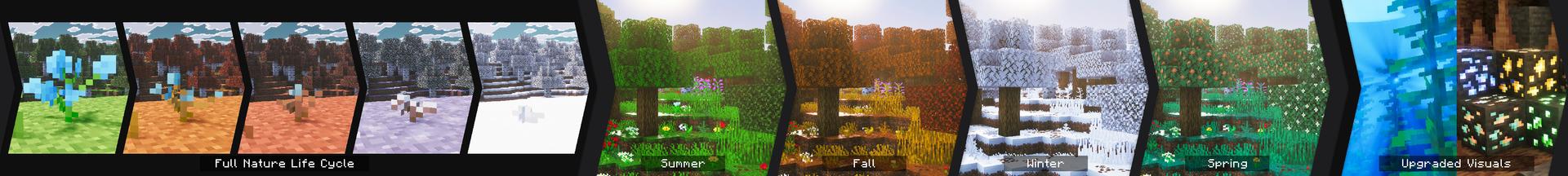 Panorama of the Minecraft Bedrock Marketplace product Simple Seasons created by Wonder.