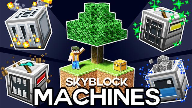 Thumbnail of the Minecraft Bedrock Marketplace product Skyblock Machines created by Wonder.
