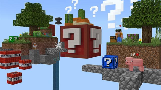 Screenshot of the Minecraft Bedrock Marketplace product Skyblock+ created by Wonder.