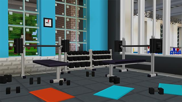 Screenshot of the Minecraft Bedrock Marketplace product Sports Center created by Wonder.