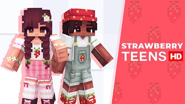Thumbnail of the Minecraft Bedrock Marketplace product Strawberry Teens HD created by Wonder.