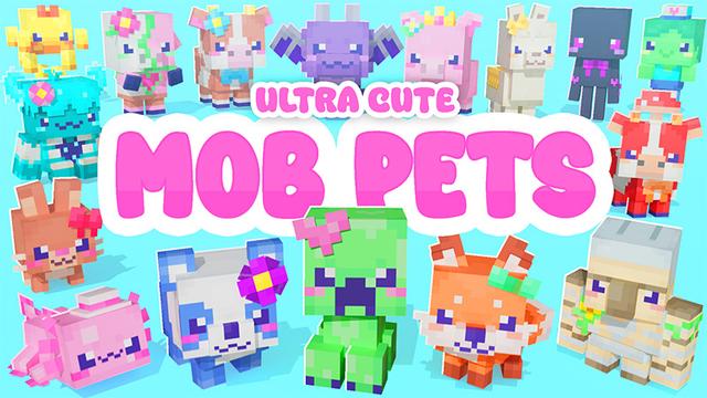 Thumbnail of the Minecraft Bedrock Marketplace product Ultra Cute Mob Pets created by Wonder.