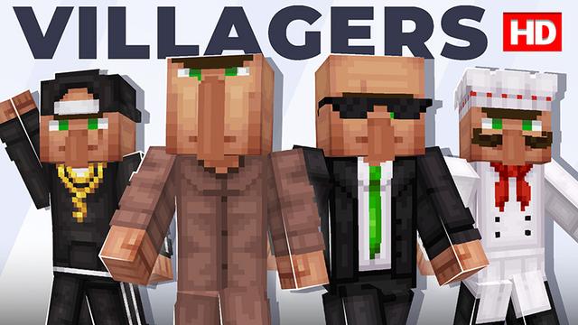 Thumbnail of the Minecraft Bedrock Marketplace product Villagers HD created by Wonder.