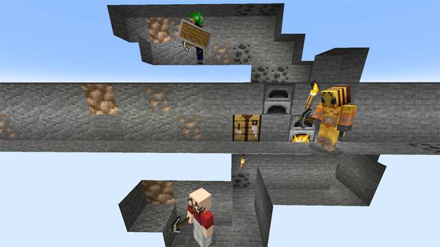 Screenshot of the Minecraft Bedrock Marketplace product Tunnel Rats created by Xisuma.
