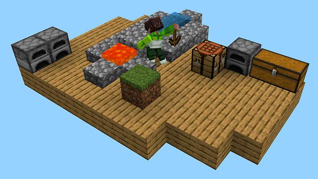 Screenshot of the Minecraft Bedrock Marketplace product One Block created by ADD!T!ONS.