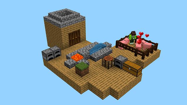 Screenshot of the Minecraft Bedrock Marketplace product One Block created by ADD!T!ONS.