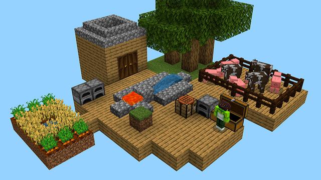 Screenshot of the Minecraft Bedrock Marketplace product One Block created by ADD!T!ONS.