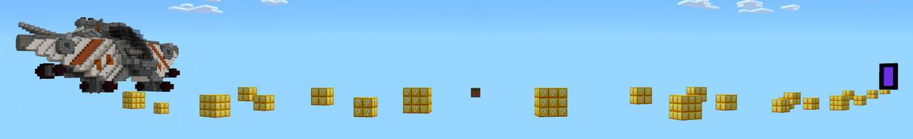 Panorama of the Minecraft Bedrock Marketplace product One Block [?] created by ADD!T!ONS.