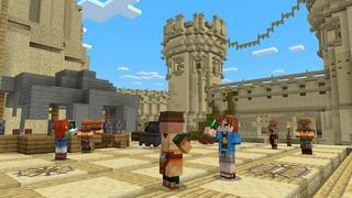 Screenshot of the Minecraft Bedrock Marketplace product Sand Castle Base created by Xmrvizzy.