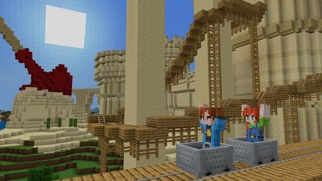 Screenshot of the Minecraft Bedrock Marketplace product Sand Castle Base created by ADD!T!ONS.