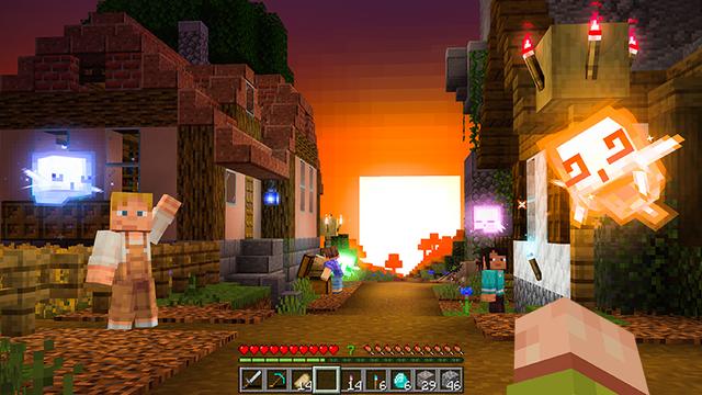 Screenshot of the Minecraft Bedrock Marketplace product DYNAMIC LIGHT Add-On created by XP GAMES.