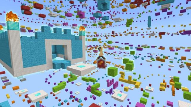 Screenshot of the Minecraft Bedrock Marketplace product 1000 Level Parkour created by Yeggs.