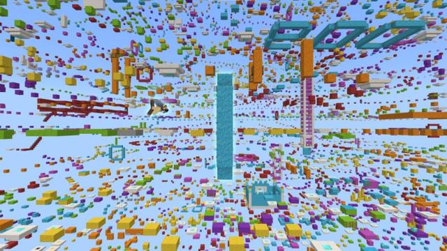 Screenshot of the Minecraft Bedrock Marketplace product 1000 Level Parkour created by Yeggs.