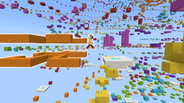 Screenshot of the Minecraft Bedrock Marketplace product 1000 Level Parkour created by Yeggs.
