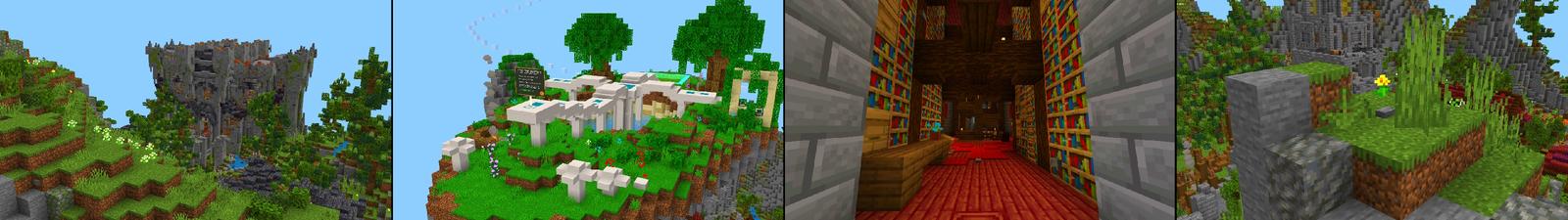 Panorama of the Minecraft Bedrock Marketplace product 500x Find The Button created by Yeggs.