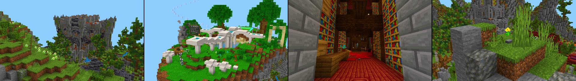 Panorama of the Minecraft Bedrock Marketplace product 500x Find The Button created by Yeggs.