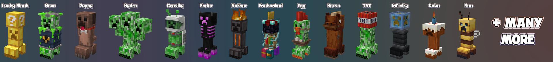 Panorama of the Minecraft Bedrock Marketplace product Better Creepers created by Yeggs.