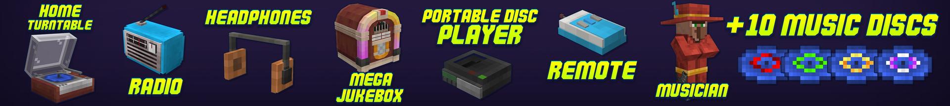 Panorama of the Minecraft Bedrock Marketplace product Better Jukeboxes Add-On created by Yeggs.