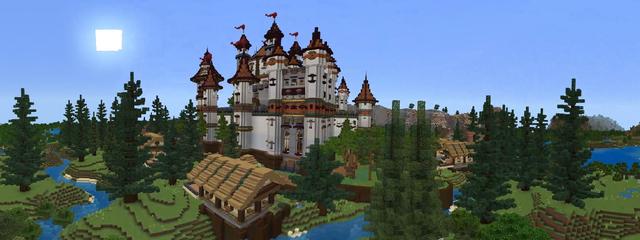 Panorama of the Minecraft Bedrock Marketplace product Bonkritz Palace created by Yeggs.