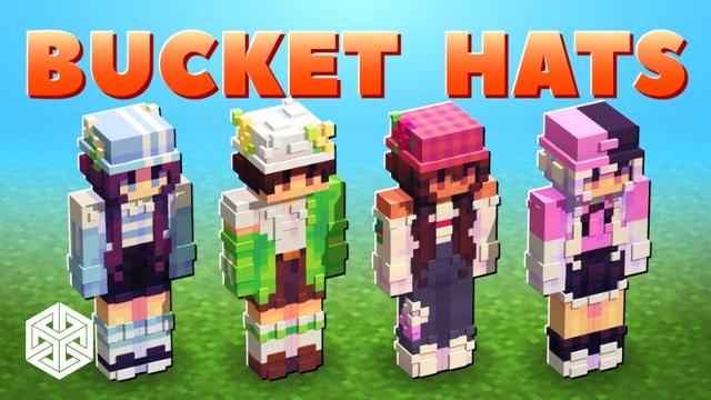 Thumbnail of the Minecraft Bedrock Marketplace product Bucket Hats created by Yeggs.