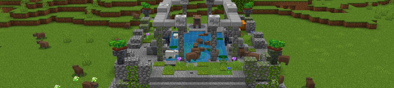 Panorama of the Minecraft Bedrock Marketplace product Capybaras+ created by Yeggs.