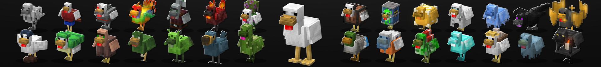 Panorama of the Minecraft Bedrock Marketplace product Chickens Plus Add-On created by Yeggs.