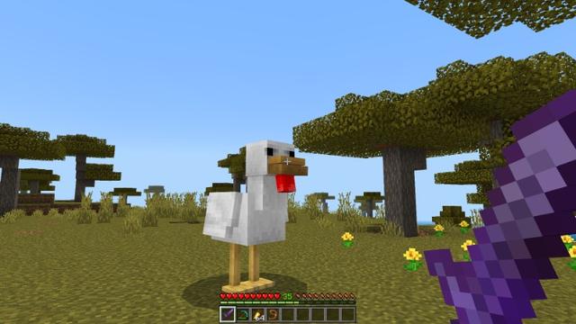 Screenshot of the Minecraft Bedrock Marketplace product Chickens Plus Add-On created by Yeggs.