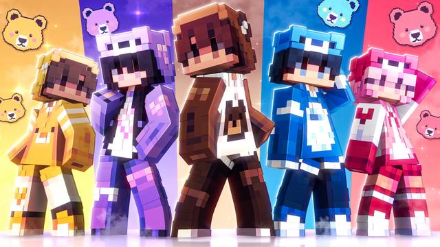 Thumbnail of the Minecraft Bedrock Marketplace product Colorful Bears created by Yeggs.