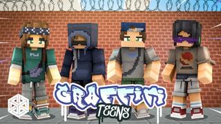 Thumbnail of the Minecraft Bedrock Marketplace product Cool Graffiti Teens created by Yeggs.