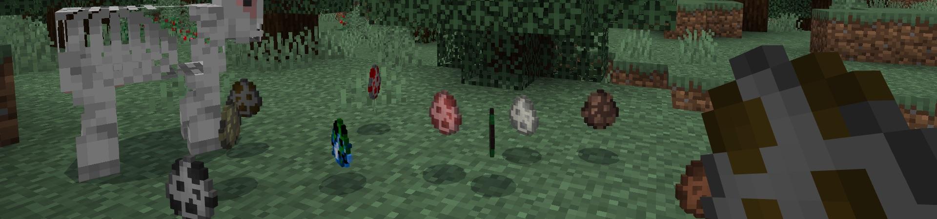 Panorama of the Minecraft Bedrock Marketplace product Craftable Spawn Eggs created by Yeggs.