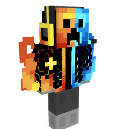 Thumbnail of the Minecraft Bedrock Marketplace product Creeper Fire Ice Hood created by Yeggs.