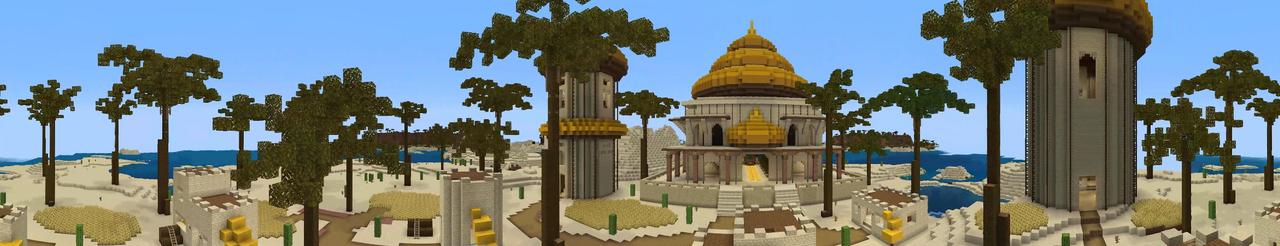Panorama of the Minecraft Bedrock Marketplace product Desert Survival created by Yeggs.