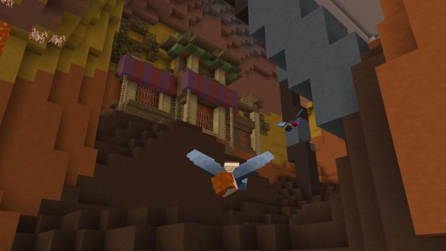 Screenshot of the Minecraft Bedrock Marketplace product Elytra Factory created by Yeggs.