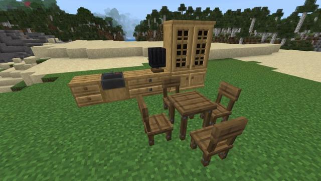 Screenshot of the Minecraft Bedrock Marketplace product Furniture Essentials created by Yeggs.