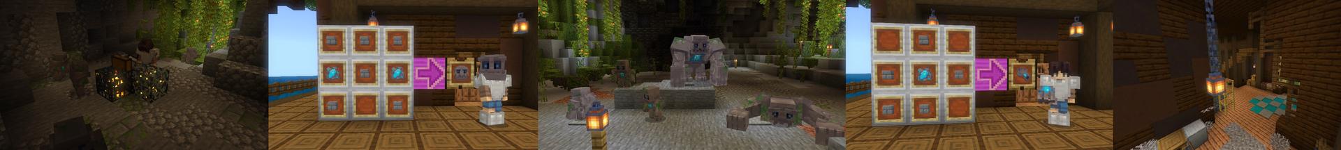 Panorama of the Minecraft Bedrock Marketplace product Golem Island created by Yeggs.