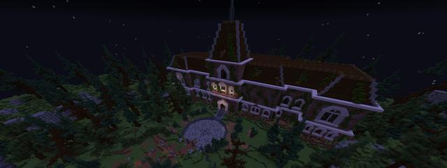 Panorama of the Minecraft Bedrock Marketplace product Haunted Manor created by Yeggs.