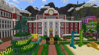 Screenshot of the Minecraft Bedrock Marketplace product High School Parkour created by Yeggs.