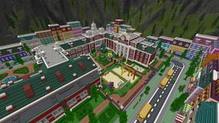 Screenshot of the Minecraft Bedrock Marketplace product High School Parkour created by Yeggs.