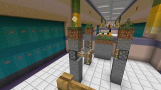 Screenshot of the Minecraft Bedrock Marketplace product High School Parkour created by Yeggs.