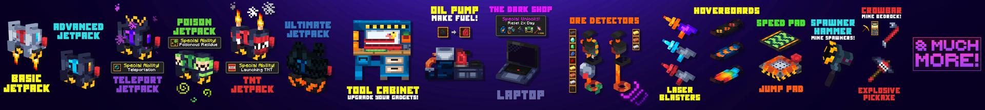 Panorama of the Minecraft Bedrock Marketplace product Jetpacks and More created by Yeggs.