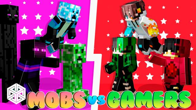 Thumbnail of the Minecraft Bedrock Marketplace product Mobs vs Gamers created by Yeggs.