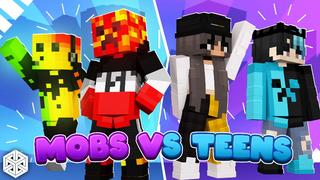 Thumbnail of the Minecraft Bedrock Marketplace product Mobs vs Teens created by Yeggs.