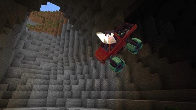 Screenshot of the Minecraft Bedrock Marketplace product Monster Trucks Add-On created by Yeggs.